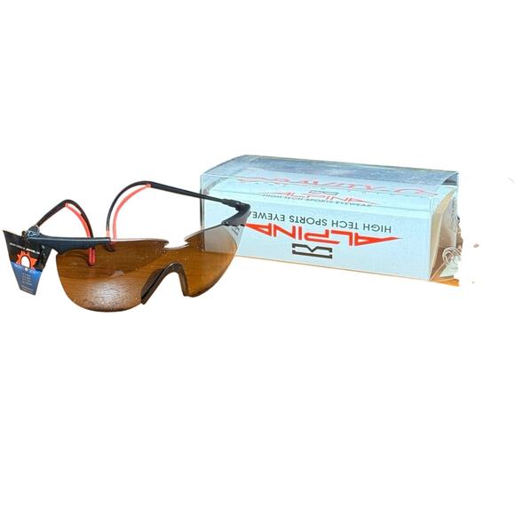 Vintage Alpina Opus IV L Sports Sunglasses Made in Germany NOS Shield Wrap